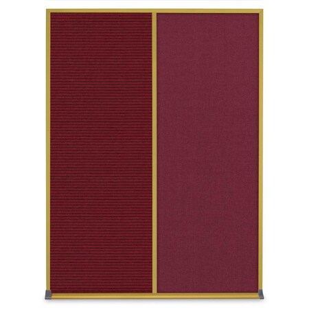 United Visual Products Single Door Radius Corkboard, 24"X36", G UV8001-GOLD-PUMICE